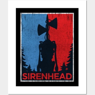 Scary Siren Head creature vintage meme character gifts Posters and Art